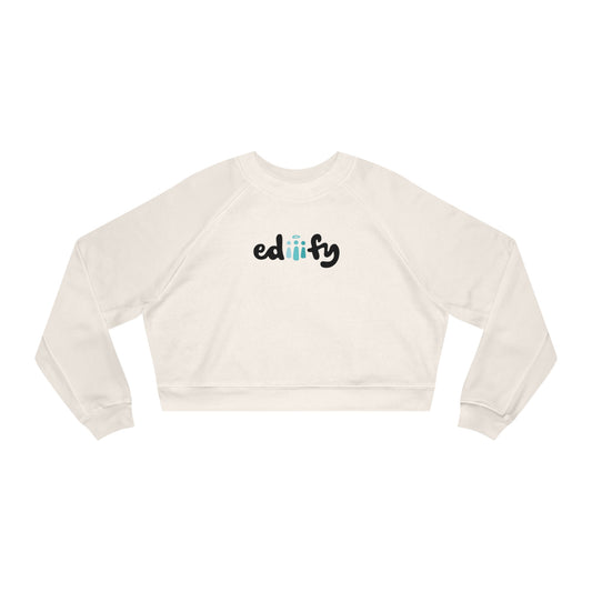 Women's Cropped Fleece Pullover - ediiify